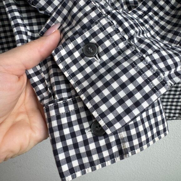 Burberry Men Black White Nova Check Button Down Classic Career Shirt Size Large - Picture 5 of 6